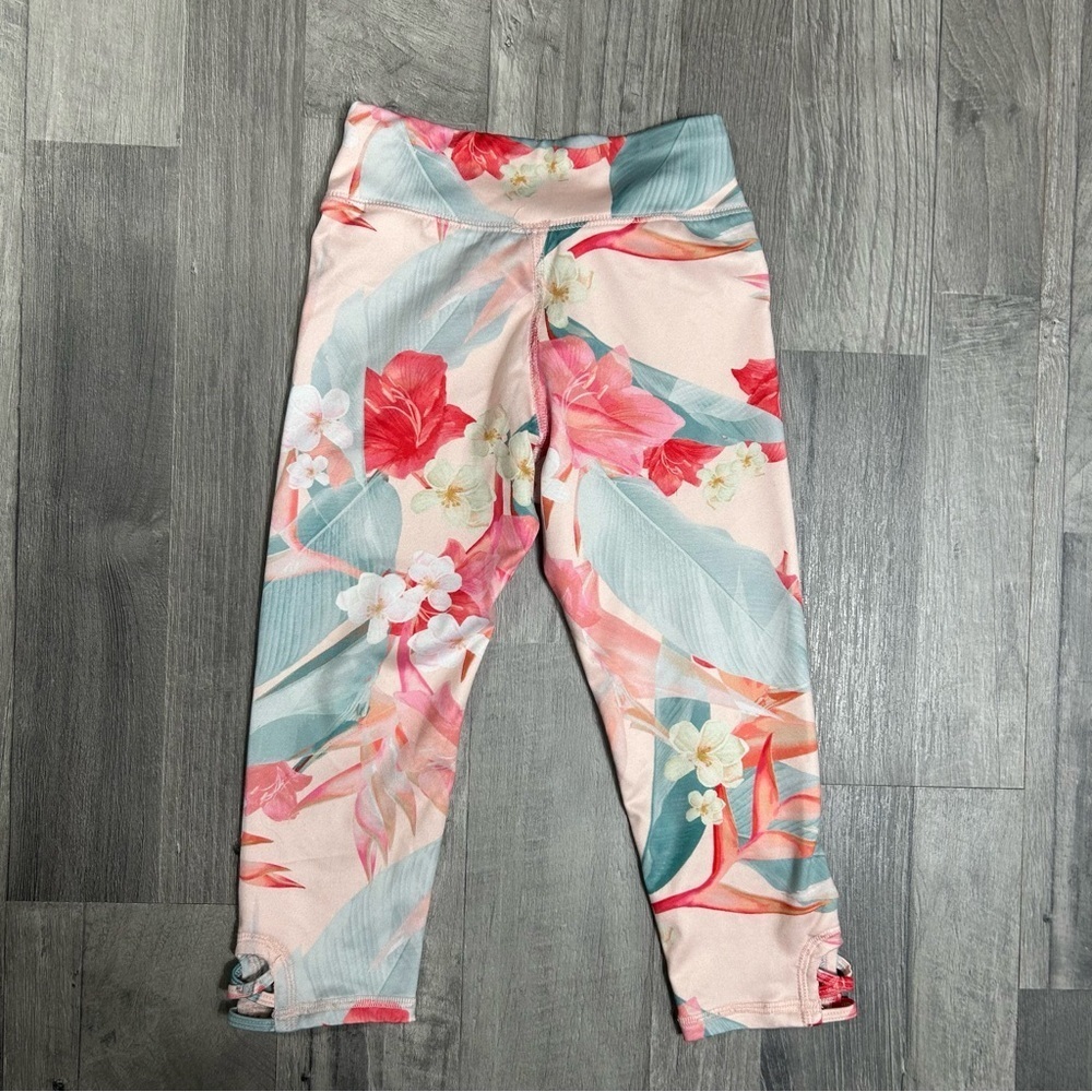 Adidas & Old Navy Girls Floral and Abstract Patterned Athletic Leggings 5 - Picture 8 of 8